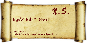 Nyókó Saul névjegykártya